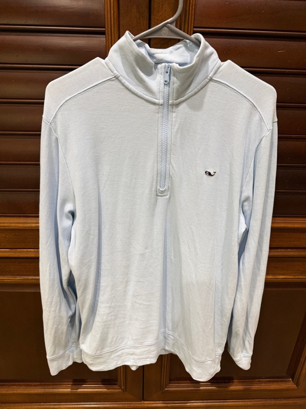 Men’s Vineyard Vines Light Blue Half-Zip Pullover size S